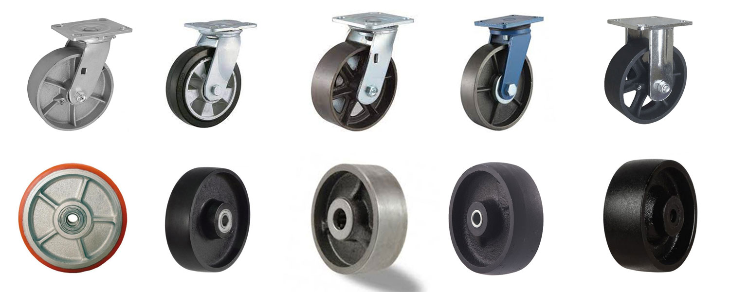 Støpejernshjul for industrielle hjul