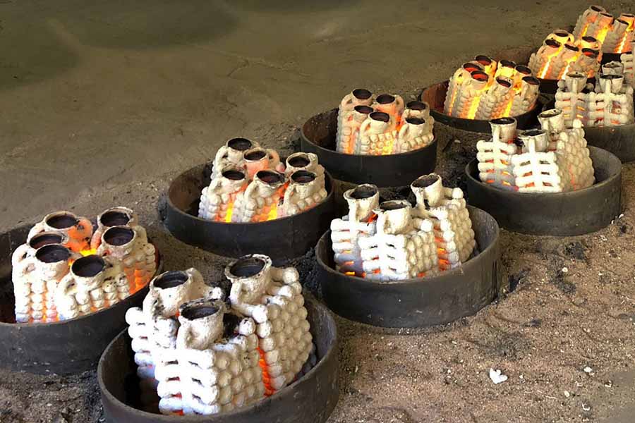 verloren was-afgietsel van roestvrij staal bij gieterij in China